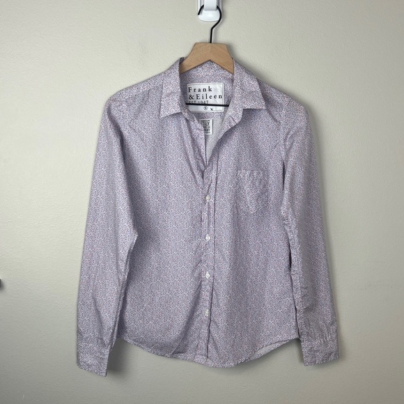 Frank & Eileen Barry Floral Print Long Sleeve Button Front Short - Picture 2 of 6